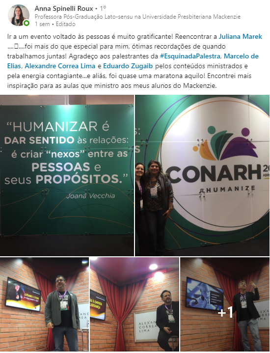 Esquina da Palestra reúne as melhores palestras no CONARH 2019